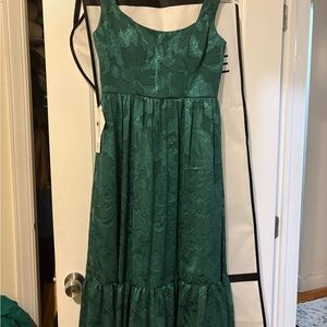 Azazie Green Midi Dress